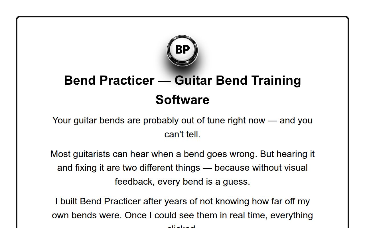 Bend Practicer – Guitar Bend Training Tool